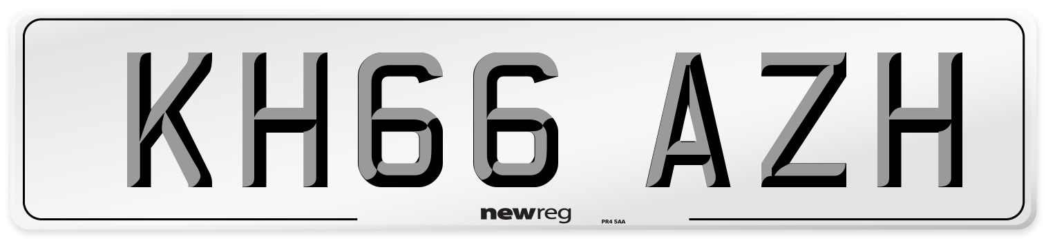 KH66 AZH Number Plate from New Reg